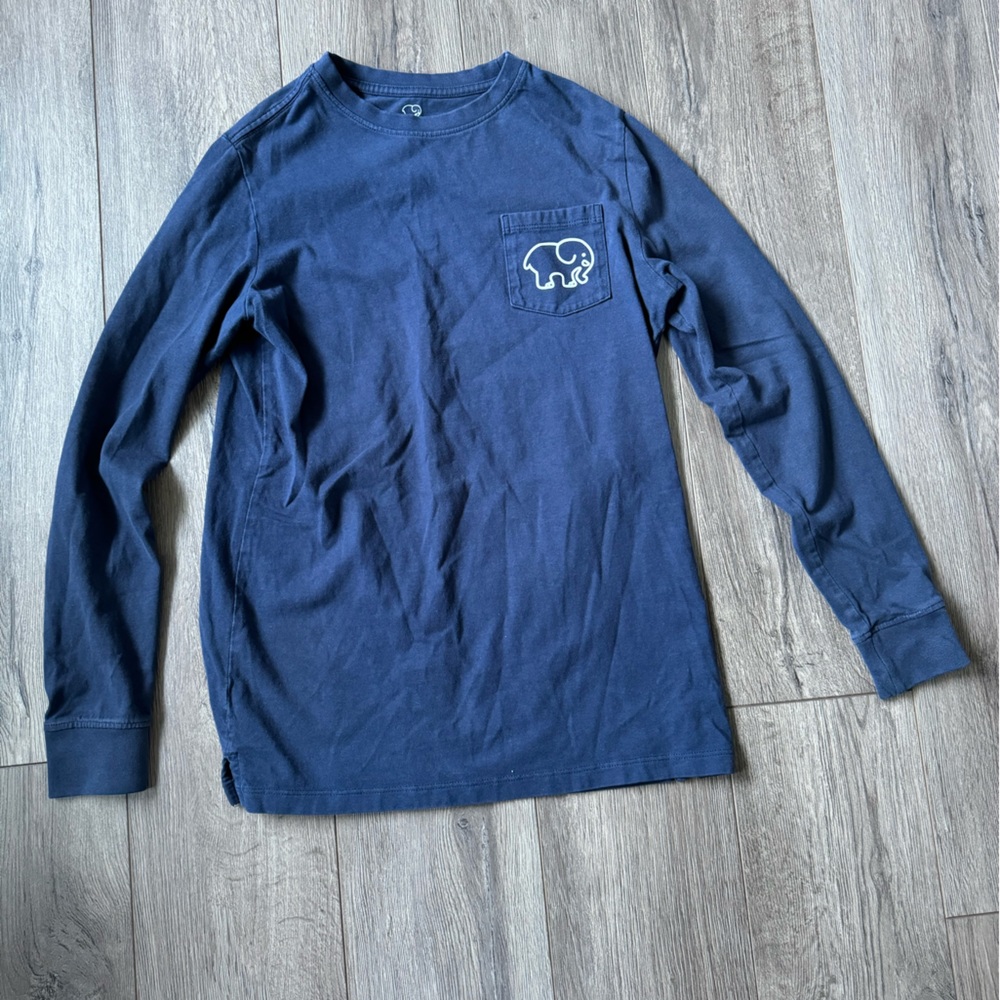 Ivory Ella long sleeve navy shirt XXS